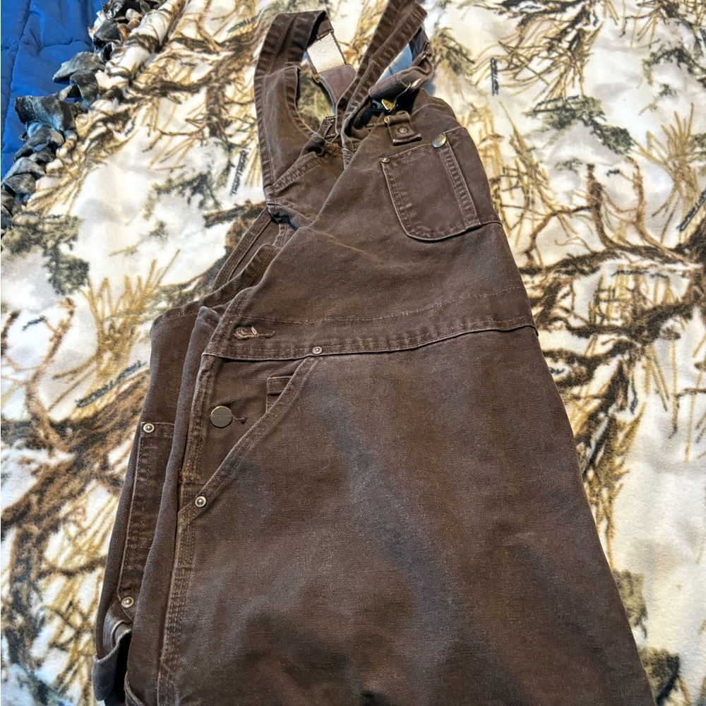 Carhartt Dark Brown Bib Overalls - Picture 5 of 7